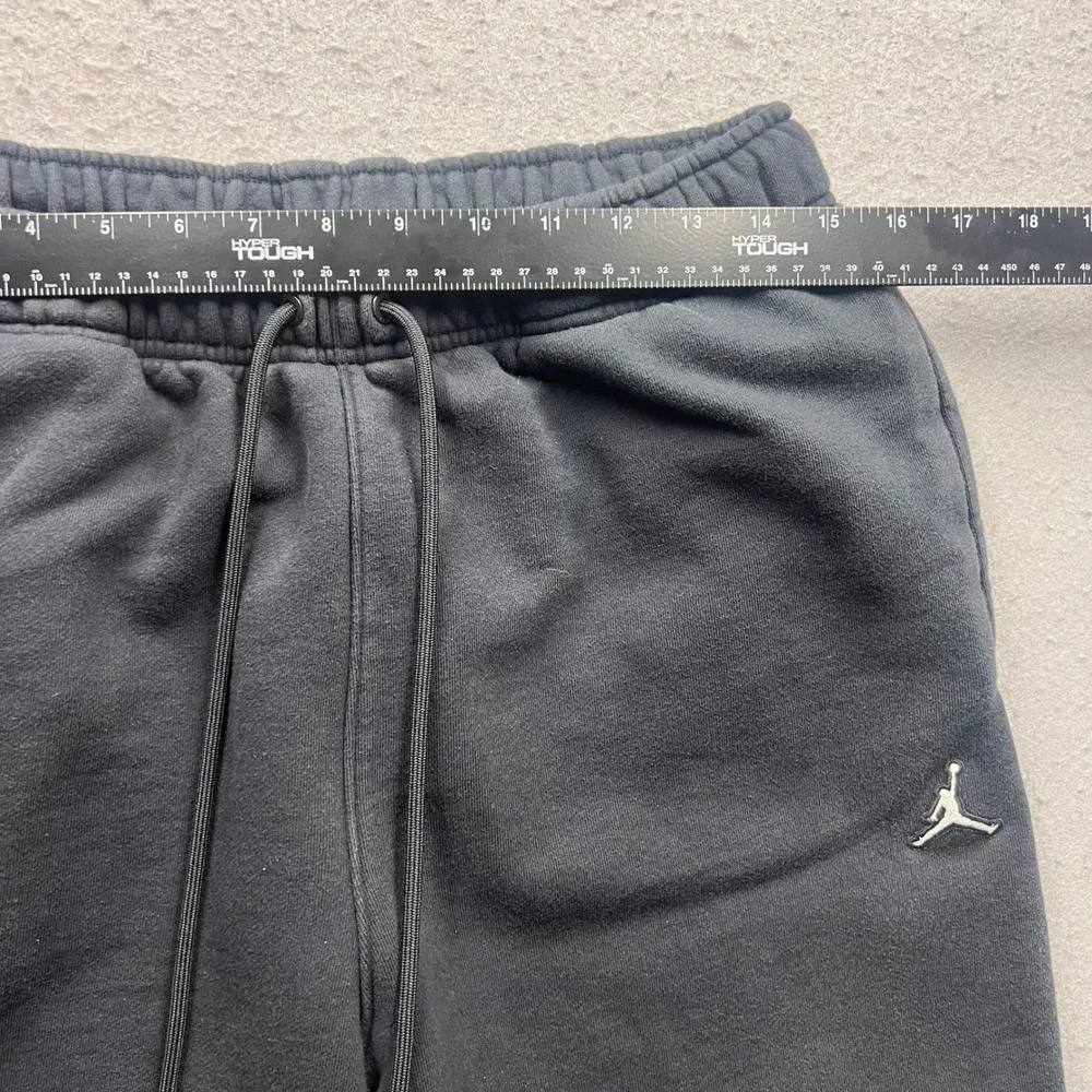 Jordan Mens Fleece Jogger Sweatpants Black Embroidered Logo Size Large 1781